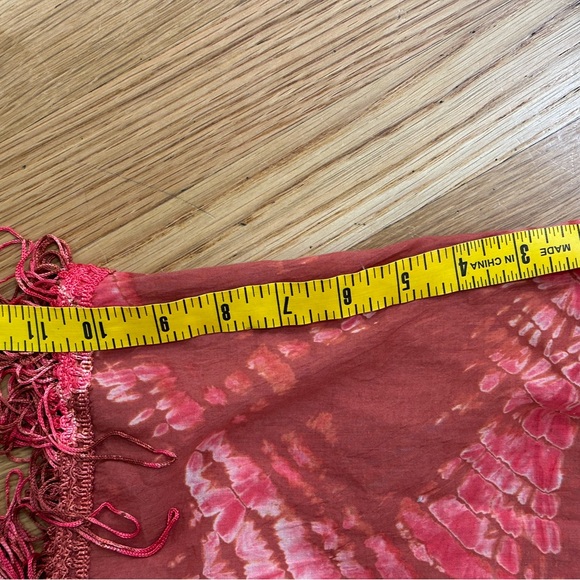 American Rag Red Tie-Dye Boho Ruana - Picture 7 of 11